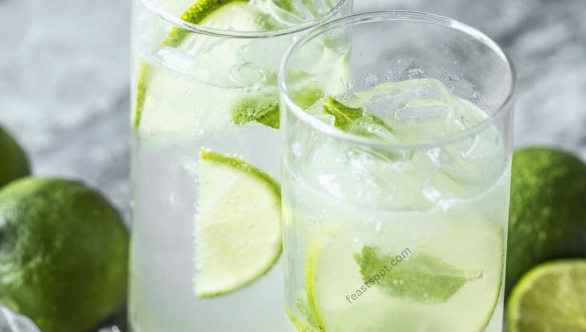 A refreshing glass of the best virgin mojito with mint and lime.