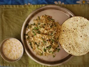 Ready Green Peas Pulao in Rice Cooker