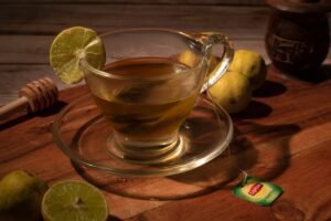 Green Tea and Lemon drinks for skin glowing